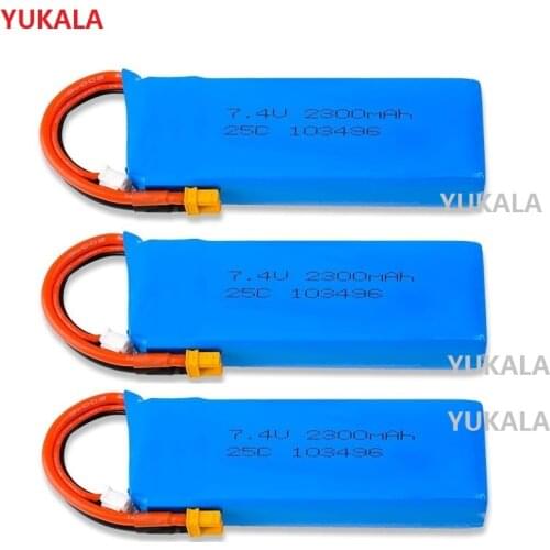 XT30 plug) 7.4V 2300mAh 25C Battery Rechargeable Lipo Battery/charger For B6 B8 Bugs 6 Bugs 8 RC Quadcopter Spare Parts