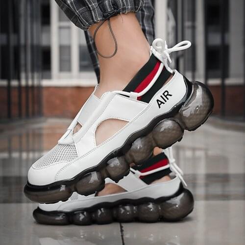 Fashion Mens Sandals Summer Soft Sandals High Quality Microfiber Leather Sandals Outdoor Antiskid Damping Men Roman Sandals