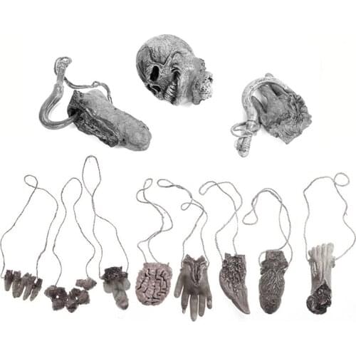 Hallowen Decoration Party Decoration Simulation Broken Hands and Feet Hanging Chain Heart Brain Haunted House Secret Room Props