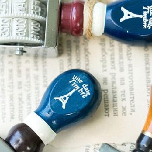 Vintage Wooden Handle Date DIY Stamp DIY Stamps for Scrapbooking Stationery