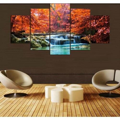 Waterfalls,5d diy,Diamond Painting 5 pcs Cross-Stitch,Full,Diamond Embroidery,Diamond,Mosaic,pattern,beaded embroidery,gift,art