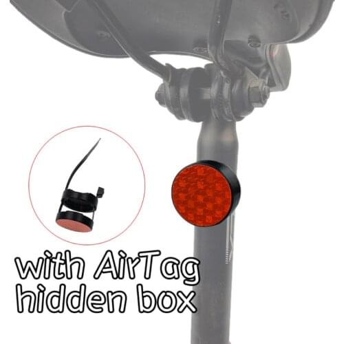 Mountain Bike Bicycle Reflector Reflector Tail Light Installation AirTag Anti-Theft Tracking Locator Hidden Bracket