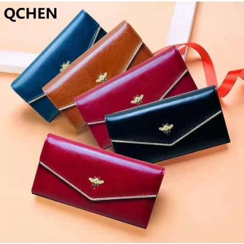 Women Wallet Long Tassel Small Bee Korean Fashion Version Hand Strap Trendy Personality Zipper Money card Mobile Phone Bag 731