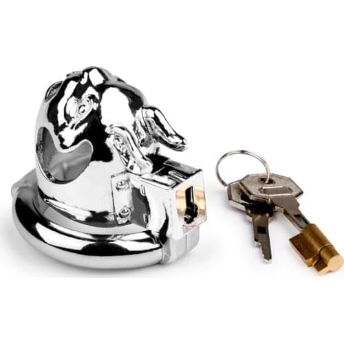 Stainless Steel Rabbit Chastity Device Penis Ring Cock Cage Bdsm Adult Game Couples Male Sleeve Bondage Lock Sex Toys For Men