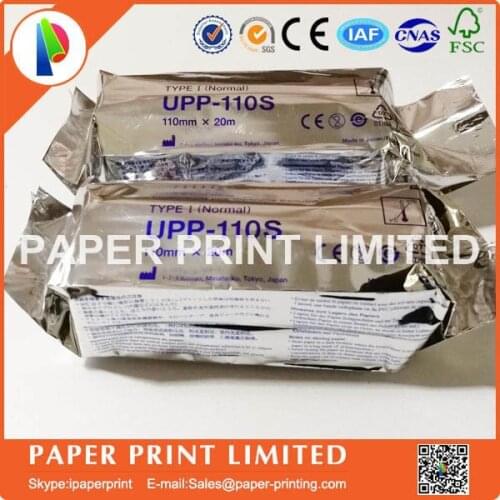 10X ROLLS UPP-110S For UP printer 110mm*20m high quality Upp 110s COPATIBLE Ultrasound Thermal Paper Roll