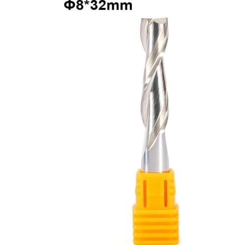 3pcs 8mm Shank 2 Flutes Carbide Milling Cutters CNC Router Bit Wood Acrylic Cutting Two Flutes MDF End Mills CEL 32mm 42mm 52mm