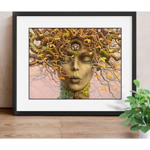 Diamond Painting Full Square Tree Fairy Diamond Cross Stitch Owl Diamond Mosaic Sets Picture Of Rhinestones Decoration