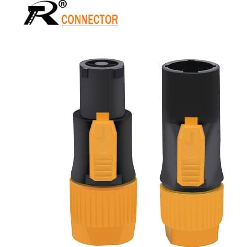 2sets OUT/IN 20A Aviation Waterproof Speaker LED Large Screen Power Plug High-power Flame-retardant Industrial Power Connector