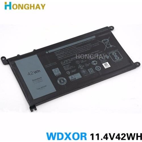 Honghay WDX0R Laptop Battery 3CRH3 T2JX4 WDXOR For DELL 15MF PRO-1508T For Inspiron 13 5000 5368 5378