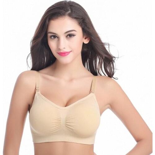 Women Nursing Maternity Bra Push Up Breastfeeding Bralette Wire Free Push Up New C5AF