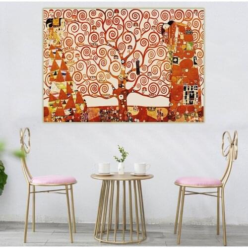 Citon Gustav Klimt《The Tree Of Life（Digital Remastered Edition）》Canvas Oil Painting Poster Picture Wall Decor Home Decoration