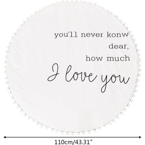 Baby Play Mat Crawling Carpet Kids Room Floor Rug Round Game Pad Playmat Children Bedroom Nursery Home Decoration Photography