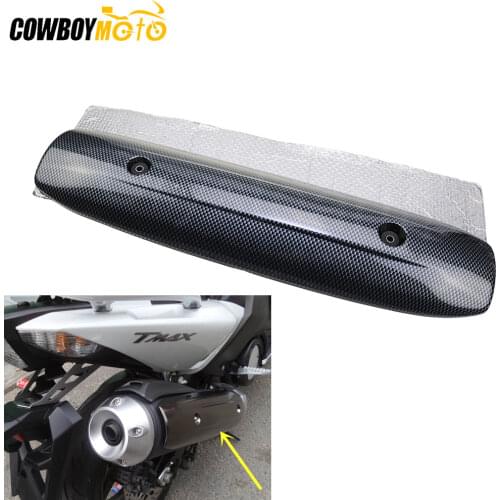 Muffler Exhaust Pipe Cover Cowl For Yamaha T-MAX TMAX 500 530 TMAX500 TMAX530 2011 2012 2013 2014 2015 2016 11 12 13 14 15 16