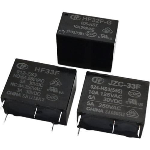 HF33F-005/012/024-ZS3 5V 12V 24VDC ZC-33F relays