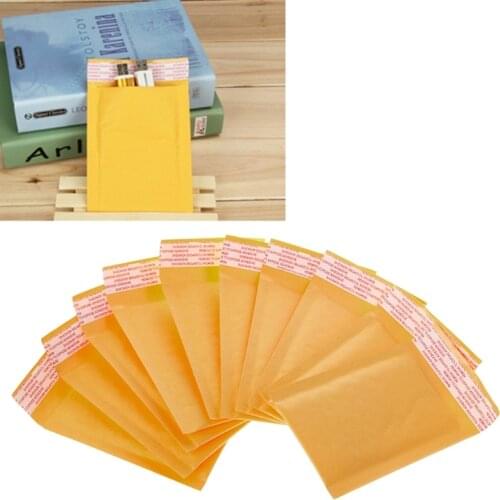 10PCS 7sizes Kraft Paper Bubble Envelopes Bags Padded Mailers Shipping Envelope With Bubble Packaging Bags Courier Storage Bags