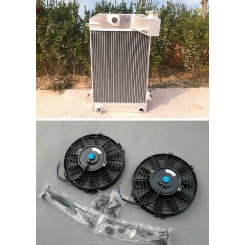 3 ROW Alloy Aluminum Radiator + Fan For TRIUMPH TR2/TR3/TR3A/TR3B TR2 3 3A 3B Manual MT Hot Selling