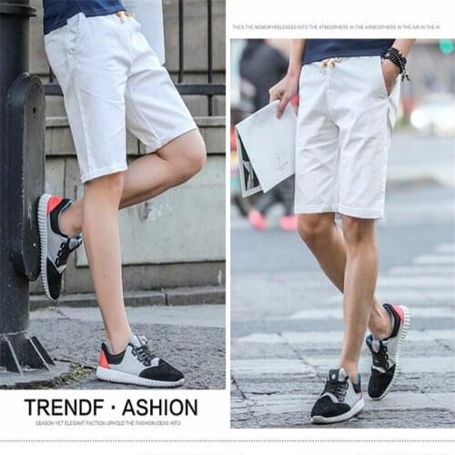 New fashion brand YUIYE trend brand Han Fan mens shorts slim breathable cotton summer version of the summer shorts comfortable