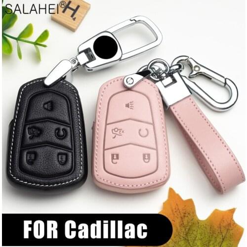 New Leather Car Key Full Cover Case Protection For Cadillac ATS ATS-L XLS XTS XT4 XT5 XT6 CT6 CTS CTS-V SRX 28T Auto Accessories
