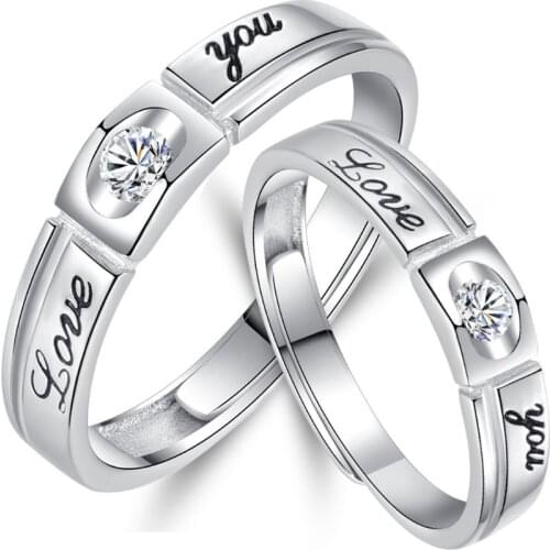 Couple Rings DIY Unisex Wedding Rings for Women Men Lover Anniversary Jewelry Gift