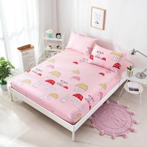 100% Cotton Fitted Sheet without Pillowcase Bed Cover Polyester Full Queen Twin Bedspreads Home Bed Cover