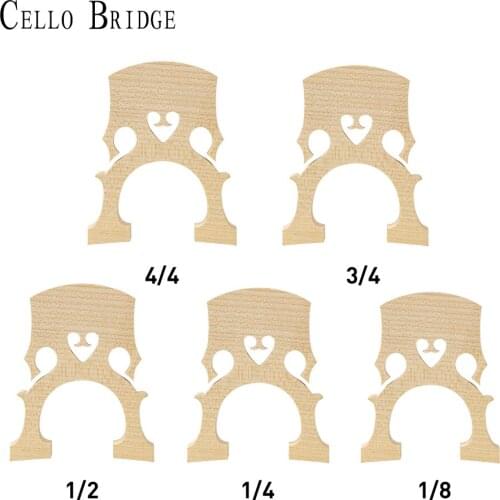 Professional Aged Wooden 3/4 Cello Bridge Parts Instrument Accessory Wood Color