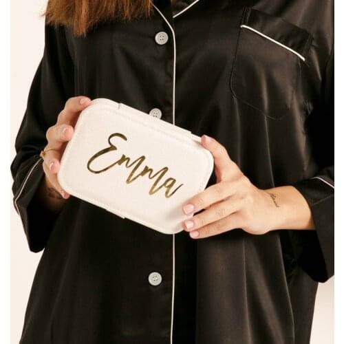 CUSTOM Jewelry Organizer Display Travel Jewelry Case Boxes Travel Portable Jewelry Box Leather Storage Organizer Earring Holder