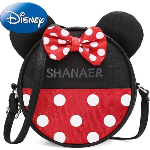 Disney Minnie Mouse waterproof Fashion Shoulder Bag New Large Capacity Woman Mickey Handbag Cute Cartoon Messenger Bags