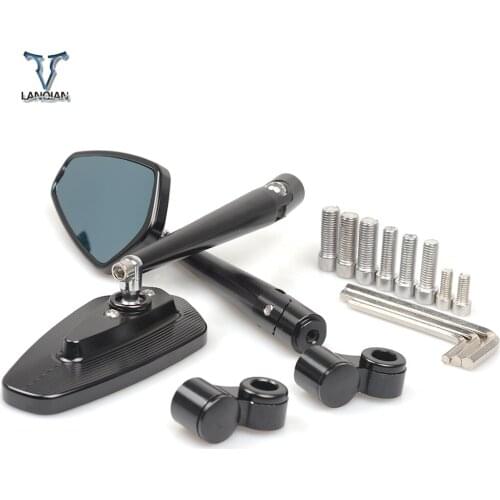 Universal 8mm 10mm Aluminum CNC Motorcycle Rearview Side Miror Moto Mirrors For Yamaha tdm 900 TDM 900 MT-01 mt01 V-MAX