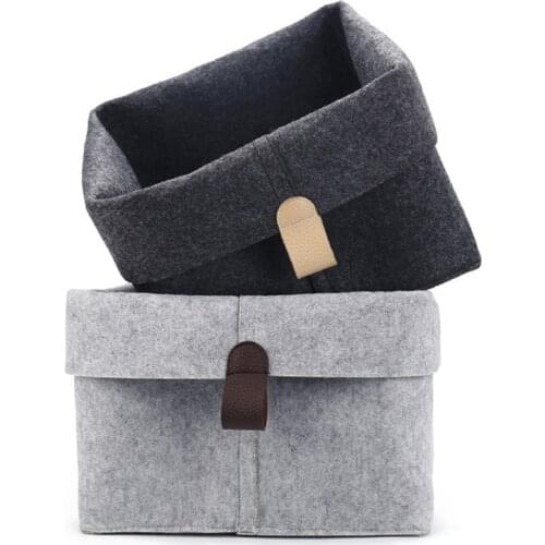 Felt Sundries Portable Toys Snacks Hanging Storage Baskets Dormitory Desktop Bag Home Organizer