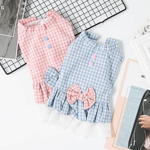 Dog Skirt Clothes Dog Dress for Wedding Party Summer Thin Princess Dress Cute Vest Skirt Teddy Bichon Pet Cat Birthday Clothes