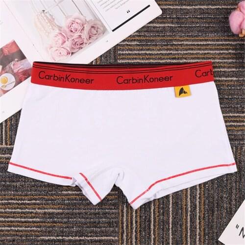 Womens solid color breathable wide-brim cotton boxer briefs neutral wind sports comfortable underwear briefs Boyshort A19290