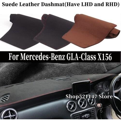 Accessories Car Suede Leather Dashmat Dashboard Cover Dash Mat Carpet For Mercedes-Benz GLA-Class X156 GLA200 GLA220 GLA260