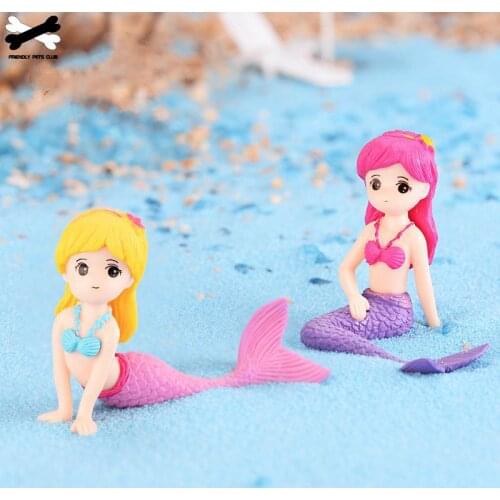 Aquarium Mermaid DIY micro landscape aquarium decorative waterscape creative beauty keychain plastic ornaments crafts 28