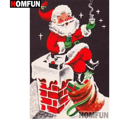 HOMFUN Full Square/Round Drill 5D DIY Diamond Painting "Santa Claus" 3D Diamond Embroidery Cross Stitch Home Decor A18814