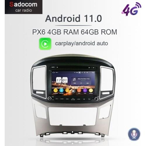 720P PX6 8" DSP 2 din Android 10.0 4G+64G 8core Car DVD Player GPS autoradio car radio For Hyundai H1 Grand Starex 2016 2017