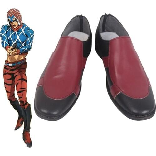 Guido Mista Cosplay JoJos Bizarre Adventure Guido Mista Cosplay Boots Flat Shoes Custom Made