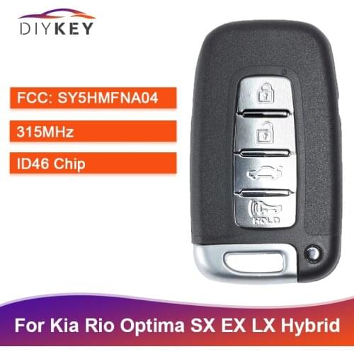 DIYKEY 4 Button SY5HMFNA04 Smart Remote Key for Kia Optima SX EX LX Hybrid 2011 2012 2013 2014 315MHz ID46 Chip SY5HMFNA04
