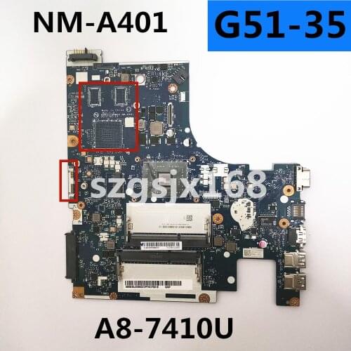 FRU: 5B20J22828 FOR Lenovo Ideapad G51-35 Laptop Motherboard BMWQ3/BMWQ4 NM-A401 A8-7410U DDR3 100% Testado