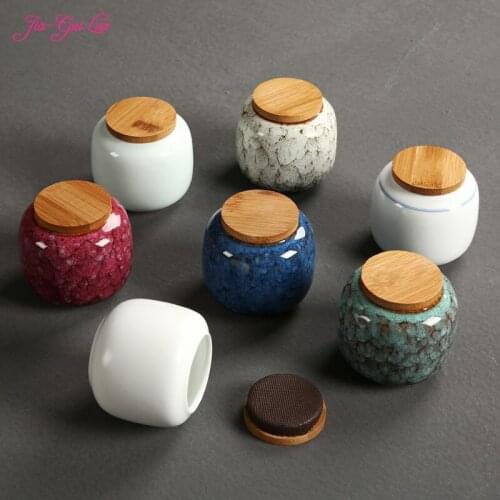 Ceramic Tea Box Portable Travel Storage Box Dried Fruit Coffee Bean Storage Box Storage Tank D005