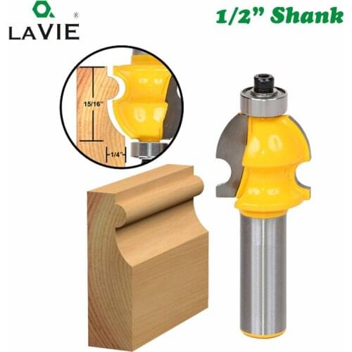 LAVIE 1pc 12mm 1/2 Inch Shank Line Architectural Molding Router Bit Woodworking Tenon Milling Cutter Wood Machine Tools MC03139