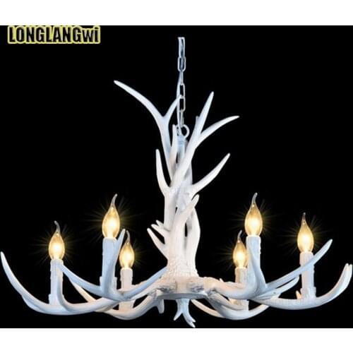 Deer Chandeliers Decoration Europe Country Style Retro Antler Chandeliers Lamp Fixture