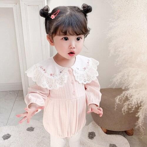 Cute Korean Style Embroidery Jumpsuit For Girls