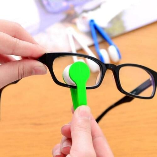 5 Colors Mini Microfiber Two-side Sunglasses Brush Cleaner Brush Spectacles Rub Cleaner Glasses Clean Tool Brush Cleaning