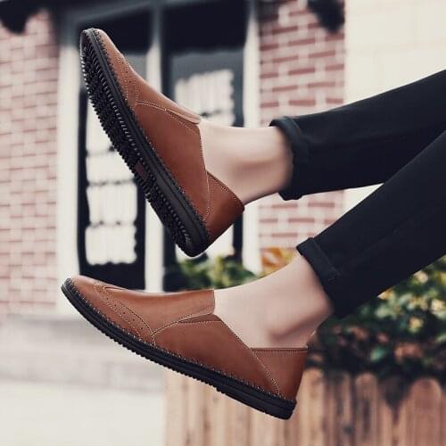 Men Casual Boots Outdoor Footwear Men Casual Shoes 2020 Hot Sneakers For Mens Boots Causal Black Leather Man Shoe Mens