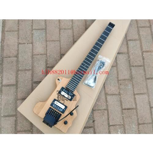 New Big John headless electric guitar in natural with alder body and Ebony fingerboard BJ-393