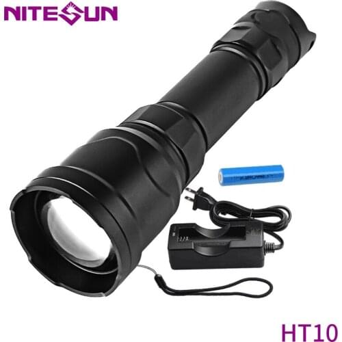 NITESUN HT10 Hunting flashlight 1*CREE V3 LED 6500K MAX 700 lumens beam distance 550M night hunting zoom IPX-8 waterproof Torch