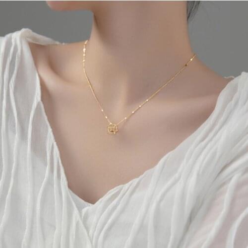 Silver Necklaces 925 Sterling Silver Pendants Necklaces with Shell Fashion Style