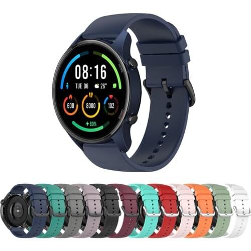 For Xiaomi Mi Watch Color Watchband 22mm Silicone Strap Replacements For Samsung Galaxy Watch 42mm/3 45mm/Gear S3 Mens Ремешок