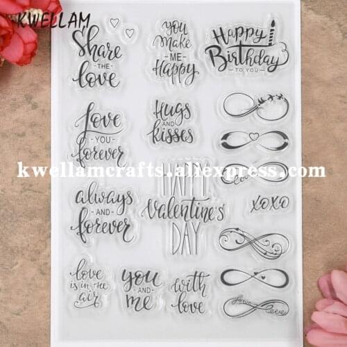 Happy Birthday LOVE Scrapbooking DIY photo cards rubber stamps clear stamps transparent stamp 11x16cm KW8101215