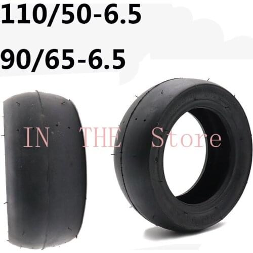 Slick Tyre 90/65-6.5 Front 110/50-6.5 Rear Tubeless Vacuum Tire for 47cc 49cc Mini Pocket Bike Motorcycle Accessories